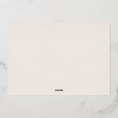 アイボリー ローズゴールド ハートのキンセアニエラ招待状 箔シーズンカード (裏面)