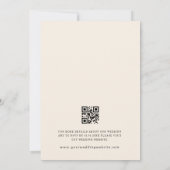 アイボリー ワイルドフラワー ガーデン 秋 QRコード 返信 ウェディング 招待状 (裏面)