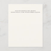 アイボリー |低コスシンプルトエレガントミニマル結婚の (裏面)