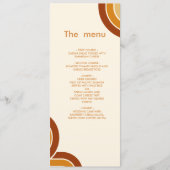 アイボリー 太字 レトロ 1970年代 ウェディング メニュー (正面)