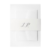 アイボリー | 書道モノグラム結婚の文字 招待状ベリーバンド (正面例)