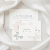 アイボリー | 水彩フラワーの結婚式ディテールカード 出欠カード