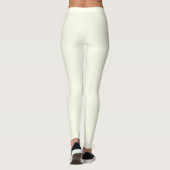 アイボリー 無地 レギンス (裏面)