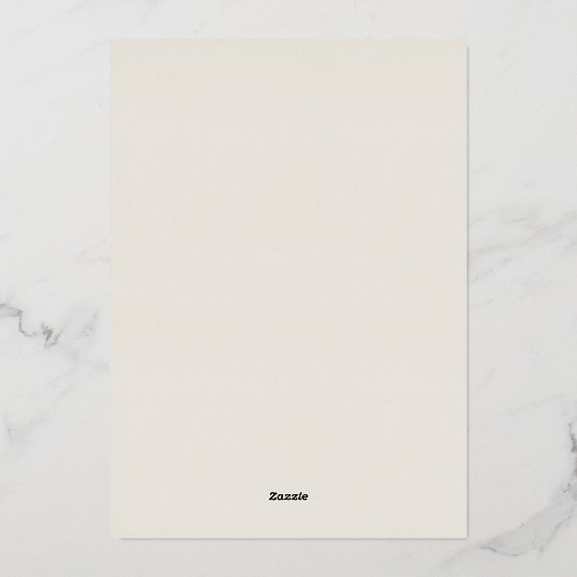 アイボリー |砂漠フローラ卒業パーティー 箔招待状 (裏面)