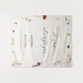 アイボリー 秋の野生の花 それは常にあなただった 背景 タペストリー (正面(横))