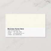 アイボリー | 「純粋でエレガント」 名刺 (裏面)