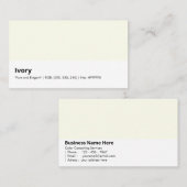 アイボリー | 「純粋でエレガント」 名刺 (正面/裏面)