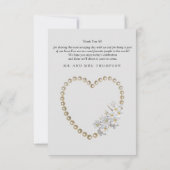 アイボリー、緑、青、金ゴールドシルク結婚のサンキューカード 出欠カード (裏面)