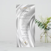 アイボリー、緑、青、金ゴールドシルク&パールメニュー メニュー (スタンド正面)