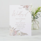 アイボリー&赤面バラビューティッ結婚ト 招待状 (スタンド正面)