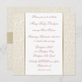 アイボリー&金ゴールドSweet sixteen招待状 招待状 (正面/裏面)