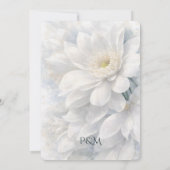 アイボリー 静かなラグジュアリー ロマンチック エレガント ウェディング 招待状 (裏面)