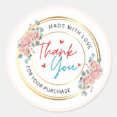 アイボリー_and_beign_rustic_and_金ゴールド_フローラ_business_cla ラウンドシール (正面)