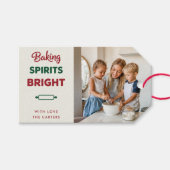 アイボリー Baking Spirits Bright 写真入りクリスマスタグ ギフトタグ (正面(横))