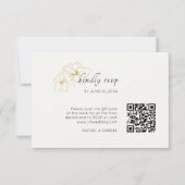 アイボリー | CgicフローラウェディングRSVP QRレスポンスカード 出欠カード (正面)