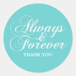 アイボリーAlways & Forever Thank You Stickers ラウンドシール