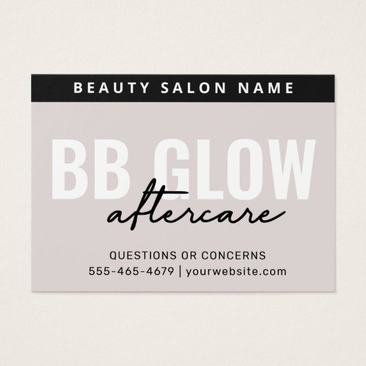 アイボリーBBグローフェイシャル気にアフター命令カード (正面)