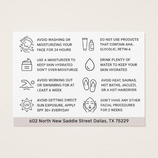 アイボリーBBグローフェイシャル気にアフター命令カード (裏面)