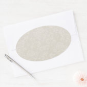 アイボリーBrocadeステッカー 楕円形シール (封筒)