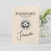 アイボリーFlorida Passport日付の保存 セーブザデート (スタンド正面)