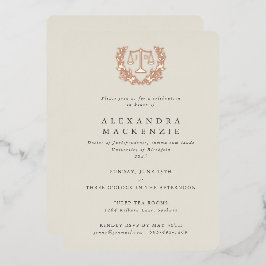 アイボリーJD法はかりで測+ローレルリース卒業パーティー 箔招待状