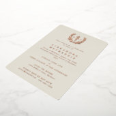 アイボリーMDアスクレピウス+ローレルリース卒業パーティー 箔招待状 (回転した状態)