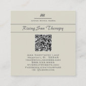 *~*アイボリーQRアゲートマウヴルクースグリッターイニシャルAP66 スクエア名刺 (裏面)