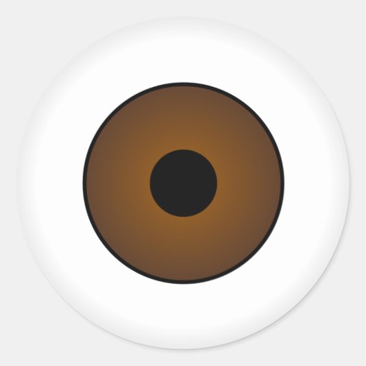 アイボール熱狂するハロウィーンステッカー茶色 ラウンドシール (正面)