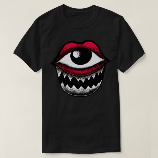 アイマウスアートモンスターイラストレーション Tシャツ (デザイン正面)