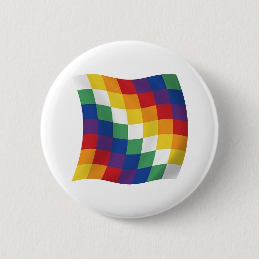 アイマラ国旗のボタン 缶バッジ (正面)