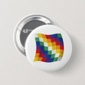 アイマラ国旗のボタン 缶バッジ (正面&裏面)