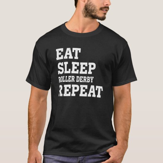 アイミ食べックを繰り返すスリープローラダービー Tシャツ (正面)