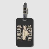 アイムは古くないイムクラシックモダンブエレガントラックトレンディー ラゲッジタグ (正面縦)