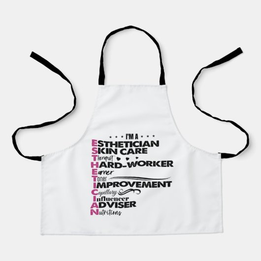 アイムエステティシャン卒業サロンエステティ エプロン (正面)
