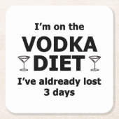 アイムオンザウォッカダイエット スクエアペーパーコースター (正面)