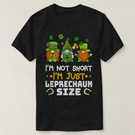 アイムショートアイムサイズおもしろいSt patricks day4 Tシャツ (デザイン正面)