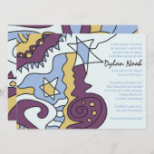 アイムジャストクールバーバルミツワー招待状招待状 招待状 (正面/裏面)