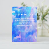 アイムブルーウォーターカラーバルミツワー披露宴 招待状 (スタンド正面)