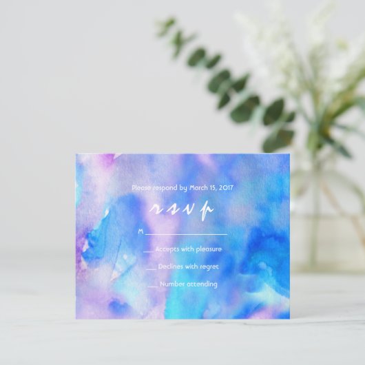 アイムブルーウォーターカラーバルミツワー招待状 招待状 (スタンド正面)