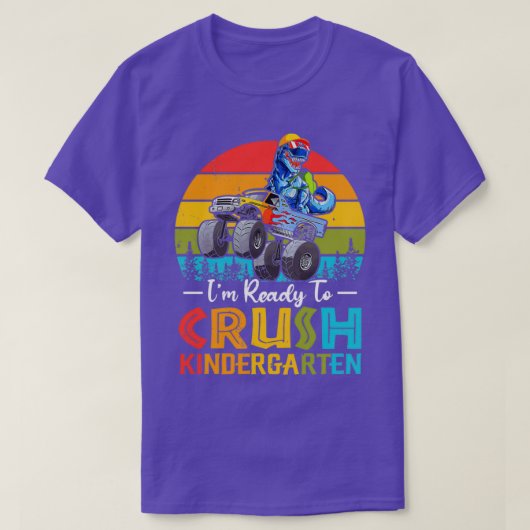 アイムプレデント幼稚園レトロサンセットディノサ Tシャツ (デザイン正面)