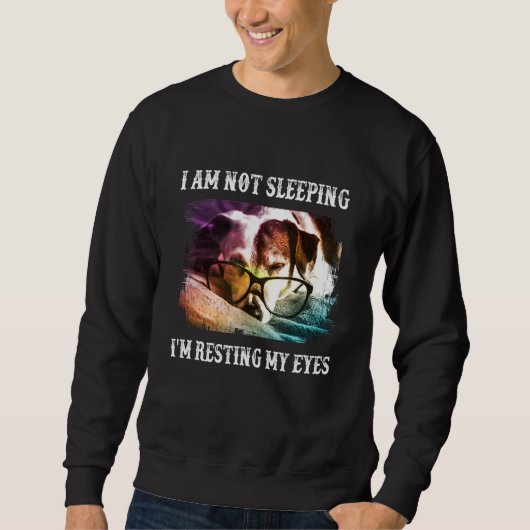 アイム眠らないアイムただ休む私の目パパT スウェットシャツ (正面)
