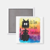 アイム素晴らし素晴らしは全て黒おもしろいCaだ マグネット (正面/裏面)