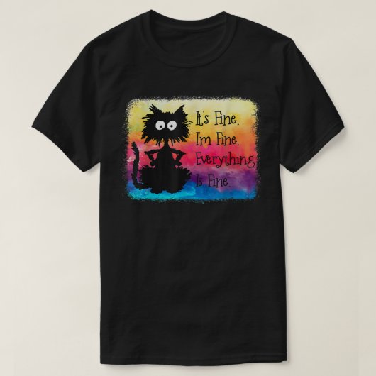 アイム素晴らし素晴らしは全て黒おもしろいCaだ Tシャツ (デザイン正面)