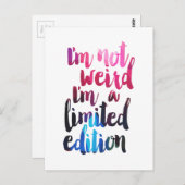 アイム風変わりは限定版の引用文ユーモアで10代のはない ポストカード (正面/裏面)