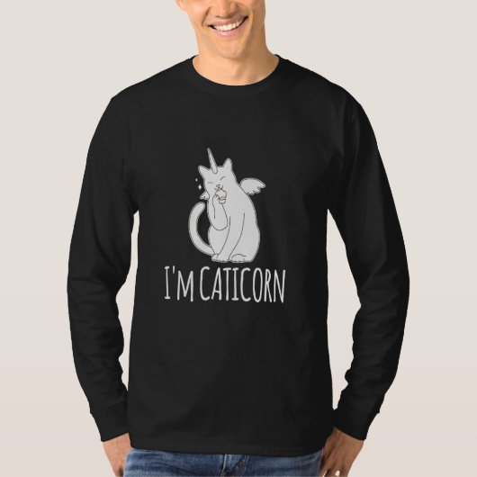 アイム・アイム・アット・ユニコーン猫 Tシャツ (正面)