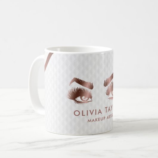 アイメイクアップアーティストまつ毛まつげ眉 コーヒーマグカップ (正面左)