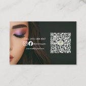 アイメイクアップアーティストMUA写真素晴らし 名刺 (裏面)