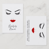 アイモル美しい顔ラッシュ&レッドリップメイクアップ 名刺 (正面/裏面)