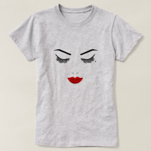 アイモル美しい顔ラッシュ&レッドリップメイクアップ Tシャツ