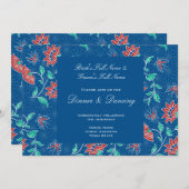 アイヤナフローラろうけつ染めウエディングレセプション招待状 招待状 (正面/裏面)